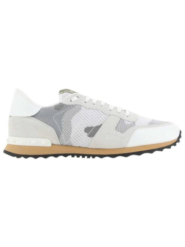 Rockrunner camouflage low top sneakers white - VALENTINO - BALAAN 1