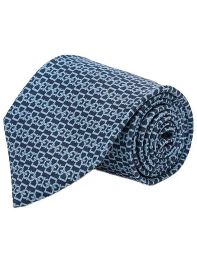 Gancini Print Tie Blue - SALVATORE FERRAGAMO - BALAAN 2