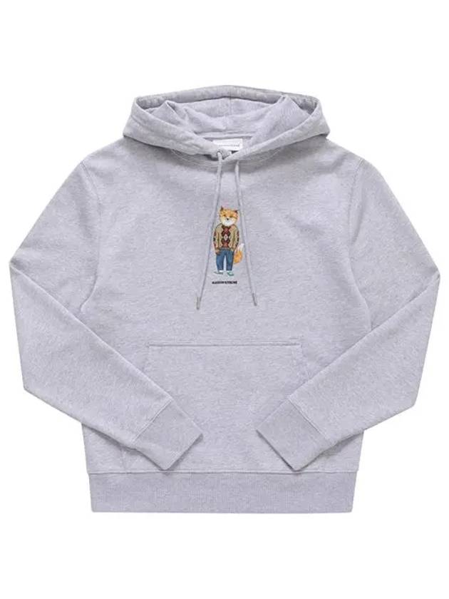 Dressed Fox Regular Hood Light Grey Melange - MAISON KITSUNE - BALAAN 5