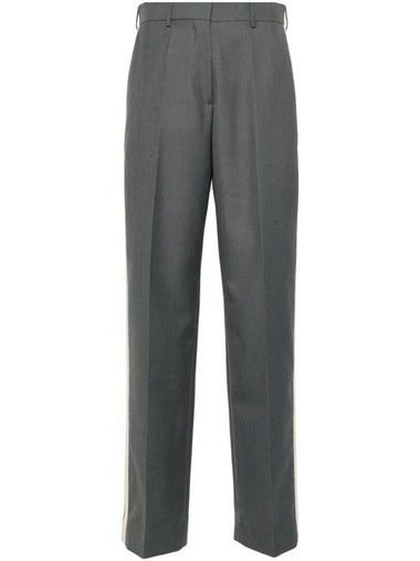 Palm Angels Tailored Straight Leg Wool Blend Trousers - PALM ANGELS - BALAAN 1