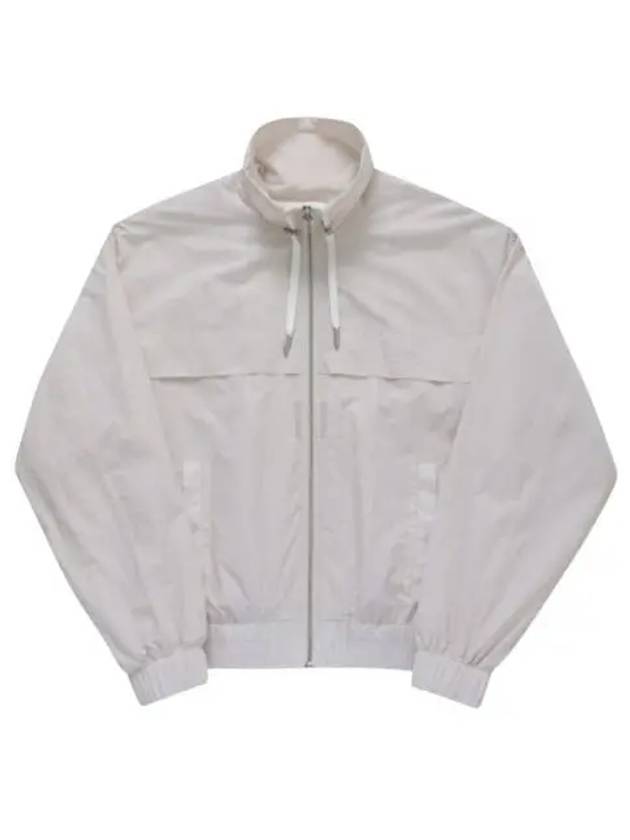 Logo Print Hoodie Windbreaker White - AMI - BALAAN 2