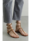 Rockstud strap flat sandals - VALENTINO - BALAAN.