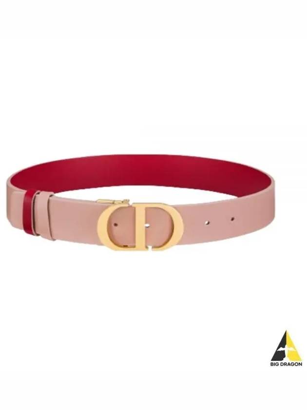 30 Montaigne 35mm Smooth Calfskin Reversible Belt Pink - DIOR - BALAAN 2