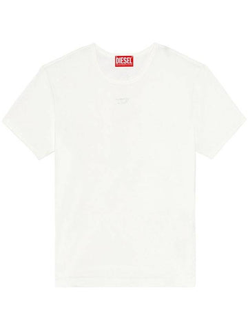 Uncutie Cubic Logo Short Sleeve T-Shirt White - DIESEL - BALAAN 1