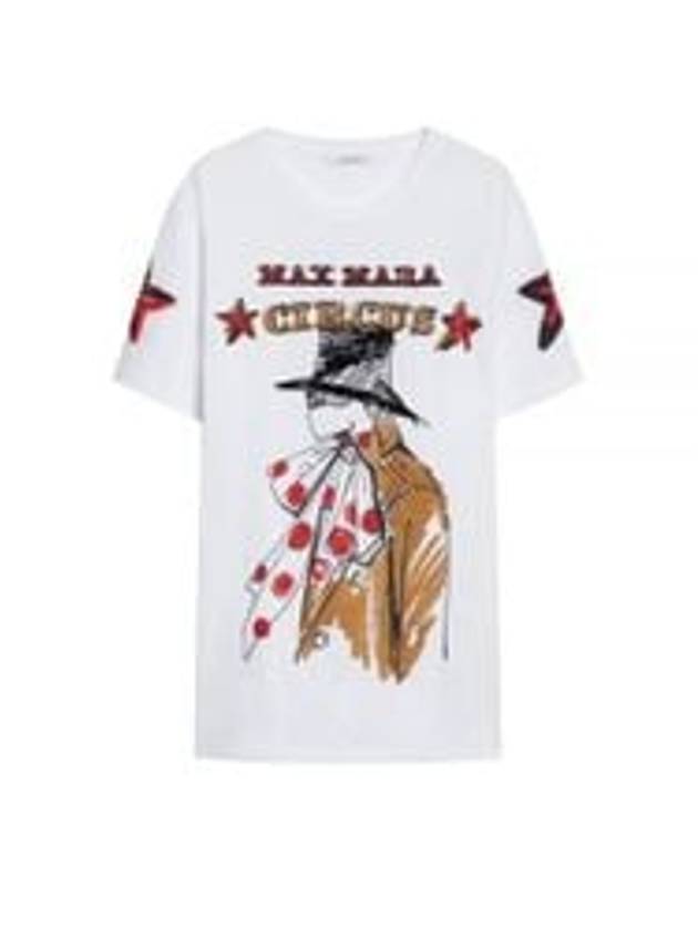 Mara Cotton Short Sleeve T-Shirt White - MAX MARA - BALAAN 2