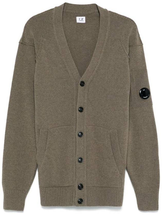 Lambswool GRS Buttoned Cardigan Beige - CP COMPANY - BALAAN 1