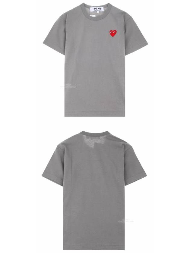 AZ-T212-051-3 Red Wappen Round Short Sleeve T-Shirt Gray Men's T-Shirt TTA - COMME DES GARCONS - BALAAN 5