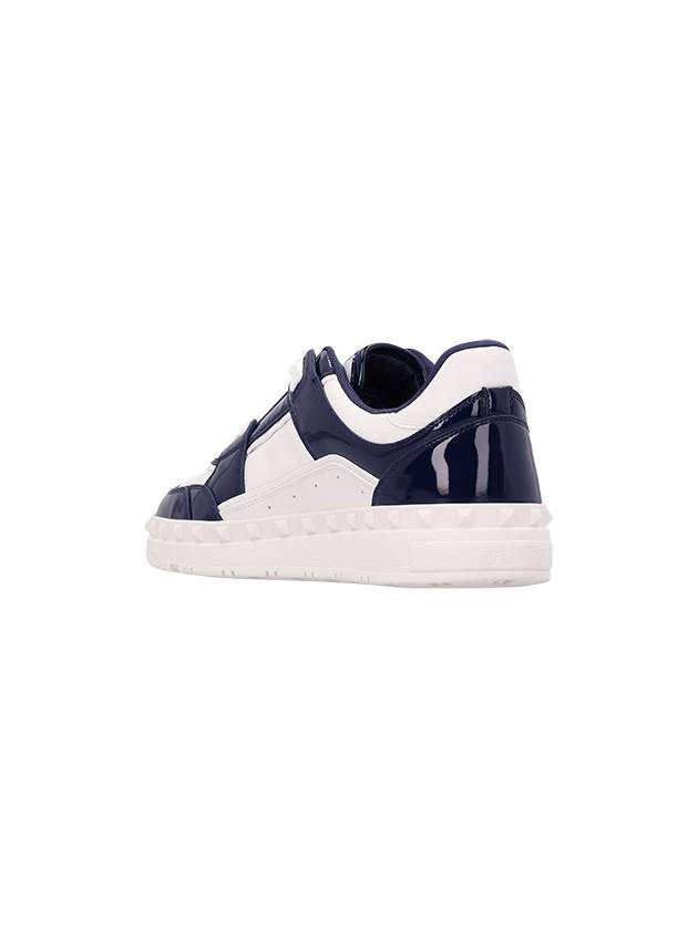 Free Dot Patent Leather Low Top Sneakers White Blue - VALENTINO - BALAAN 4