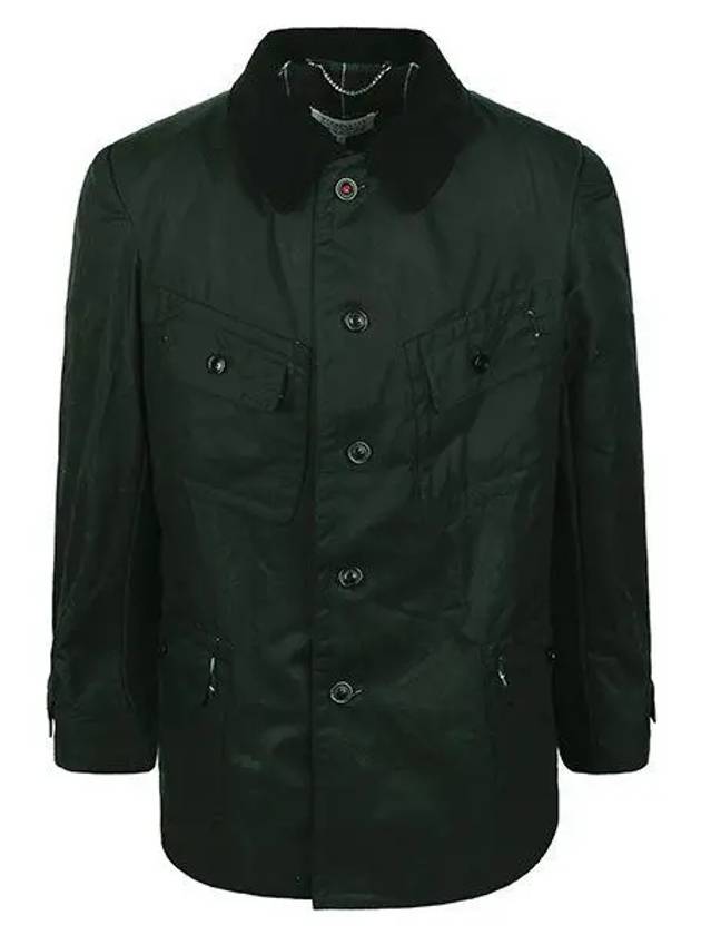 Men's Waxed Cotton Jacket Dark Green - MAISON MARGIELA - BALAAN 2