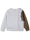 Kids FF Logo Ruffle Sweatshirt JFH110 AEZJ F0WG5 - FENDI - BALAAN 3