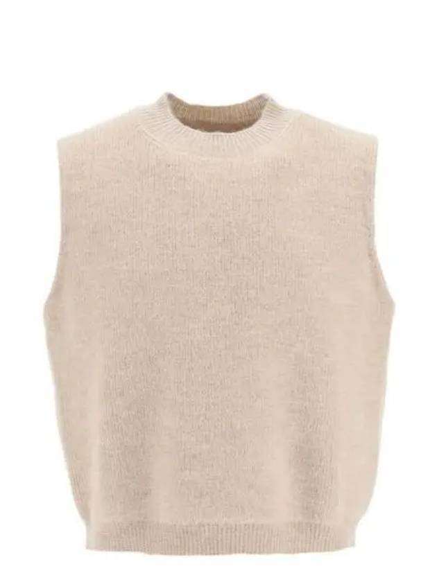 Crew Neck Alpaca Wool Vest Beige - MAISON MARGIELA - BALAAN 2