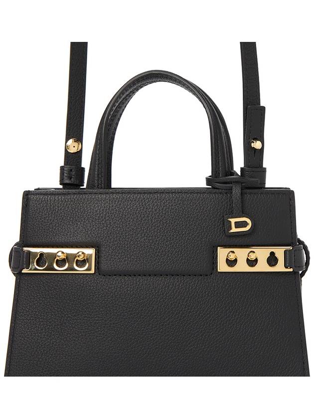 Tempete Crush Cross Bag Black - DELVAUX - BALAAN 10