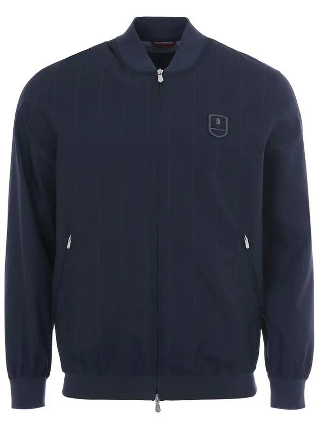 Stripe Zip-Up Jacket Blue - BRUNELLO CUCINELLI - BALAAN 2