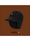 Logo ball cap black earmuff cap orange label suede fleece earmuff cap EC00735 - MAHES - BALAAN 2