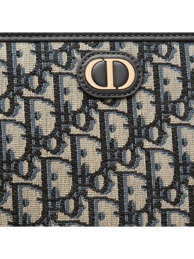 30 Montaigne Pouch Blue  Oblique Jacquard - DIOR - BALAAN 8