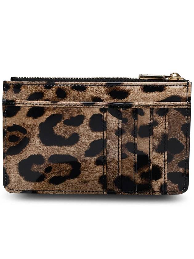 Women's Leopard Print Medium Calfskin Card Wallet Brown - DOLCE&GABBANA - BALAAN 4