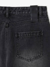 Black Cat Washing Wide Jeans Pants Black - NOIRER - BALAAN 8