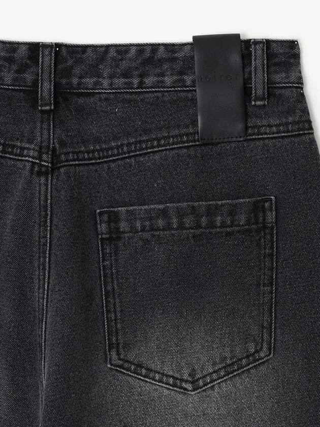 Black Cat Washing Wide Jeans Pants Black - NOIRER - BALAAN 8