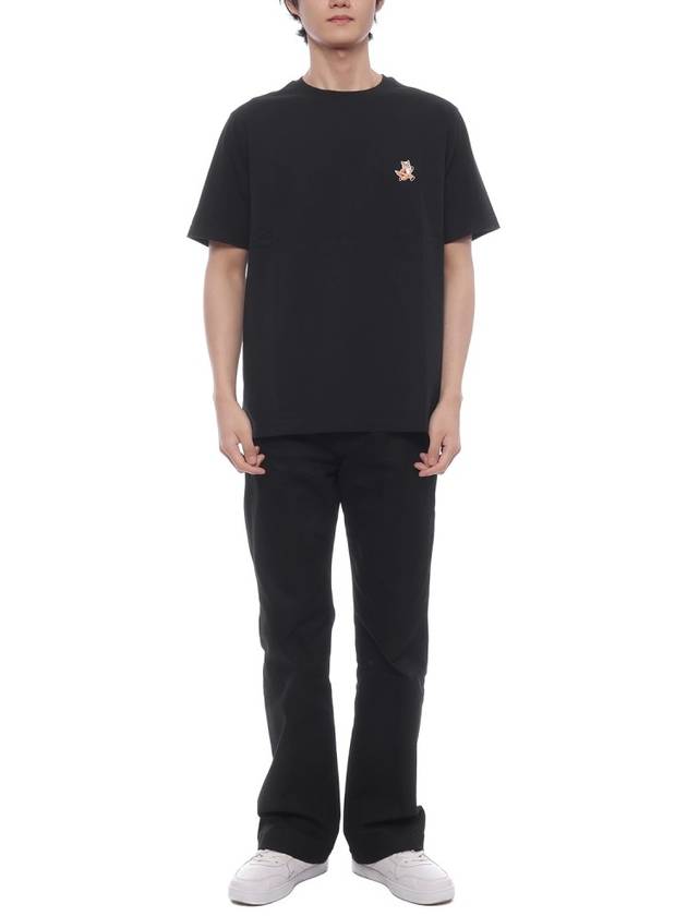 Speedy Fox Patch Comfort Short Sleeve T-Shirt Black - MAISON KITSUNE - BALAAN 4