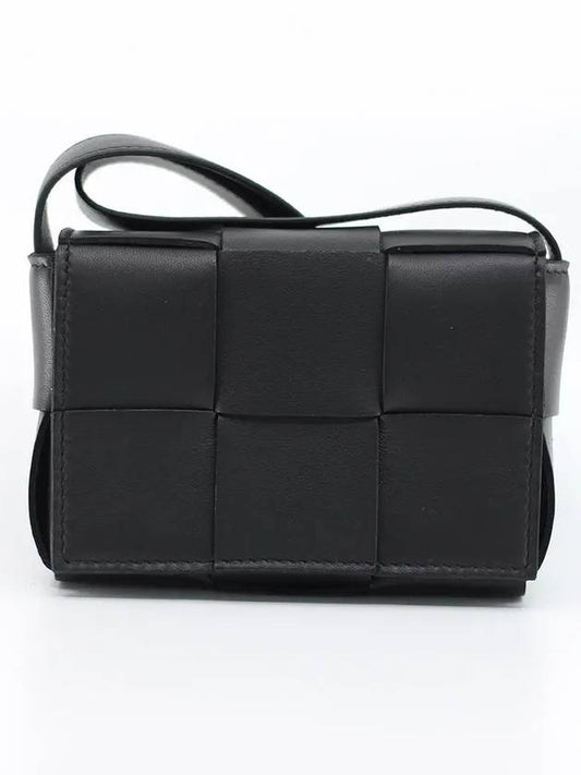 Intrecciato Cassette Small Cross Bag Black - BOTTEGA VENETA - BALAAN 2