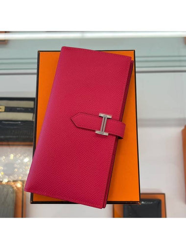 Bean long wallet neon pink silver app song - HERMES - BALAAN 1