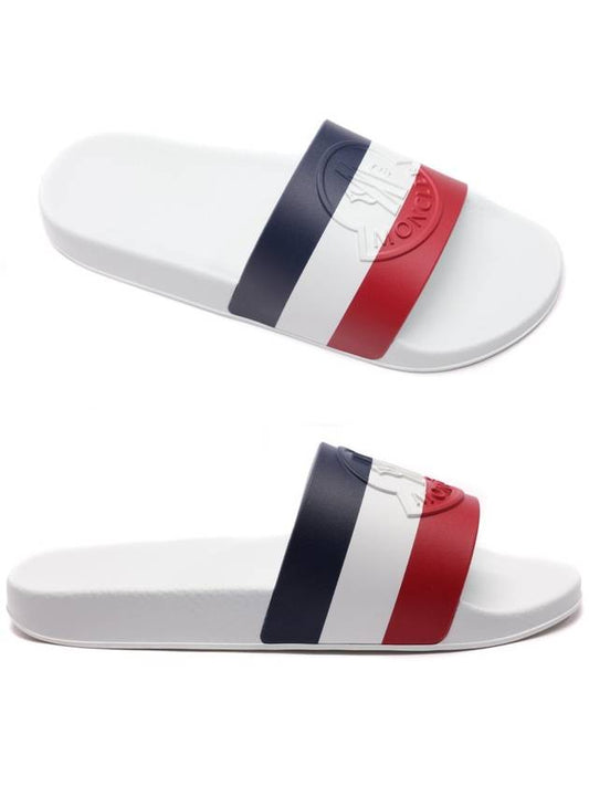 striped logo detail slippers white - MONCLER - BALAAN 2