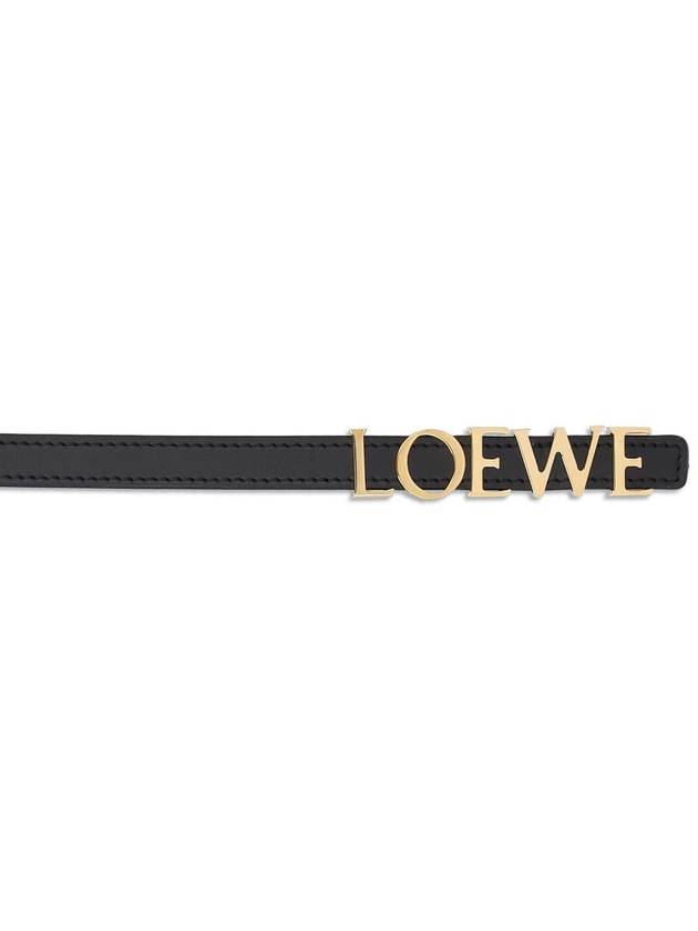 Logo Buckle Smooth Calfskin Belt Black - LOEWE - BALAAN 3