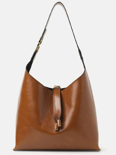 Marci Small Shiny Leather Hobo Shoulder Bag Clay Brown - CHLOE - BALAAN 2