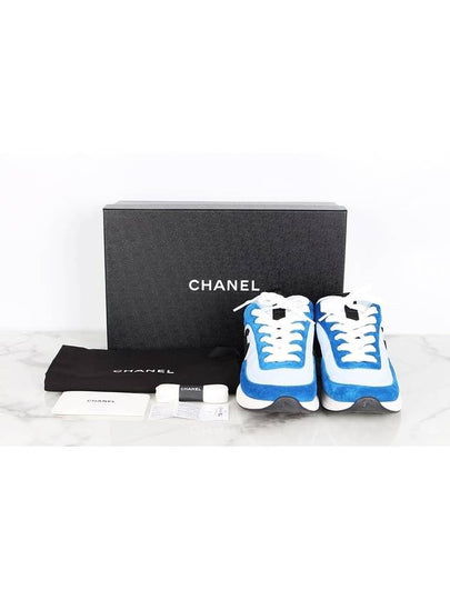 CC logo knit nylon suede sneakers 38 250 - CHANEL - BALAAN 2