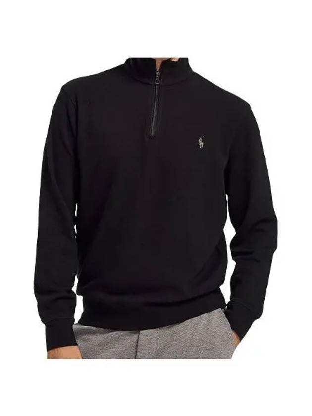 Logo Half Zip-up Sweatshirt Black - POLO RALPH LAUREN - BALAAN 2