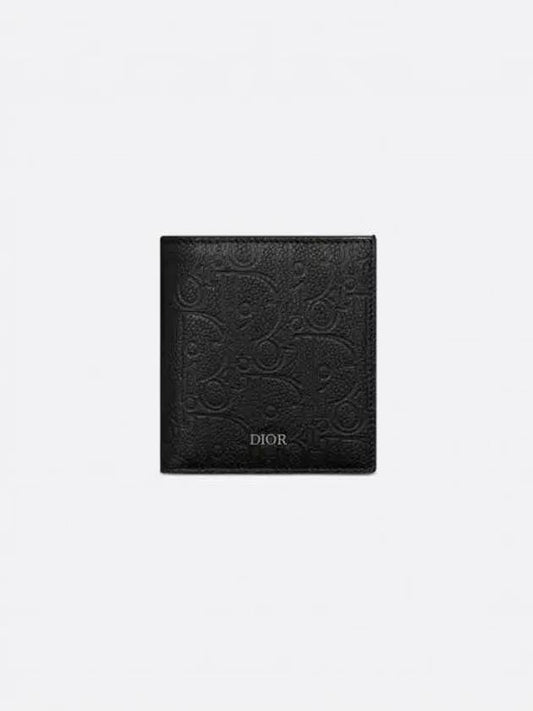 Vertical leather bifold wallet black - DIOR - BALAAN 2