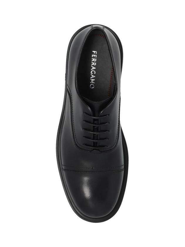 Leather Lace-up Oxford Black - SALVATORE FERRAGAMO - BALAAN 5