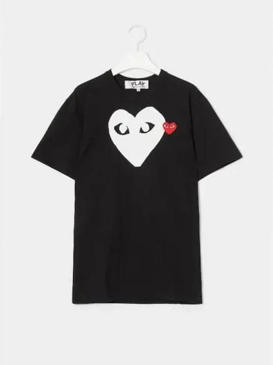 Unisex Red Heart Waffen White T Shirt Black Domestic Product GM0024041510569 - COMME DES GARCONS PLAY - BALAAN 1