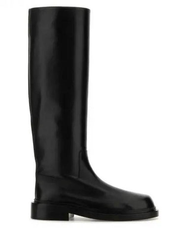 Black calfskin high boots - JIL SANDER - BALAAN 1