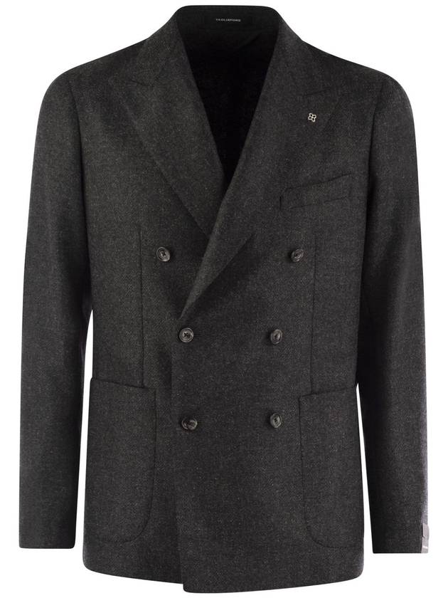 Wool and cashmere double-breasted jacket - TAGLIATORE - BALAAN 1