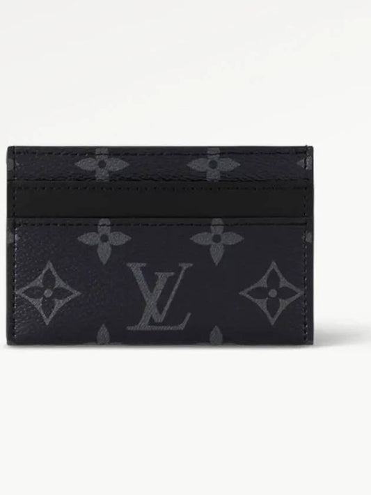 Monogram Eclipse Double Card Wallet Black - LOUIS VUITTON - BALAAN 2