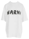 Logo Lettering Boxy Fit Short Sleeve T-Shirt White - MARNI - BALAAN 3