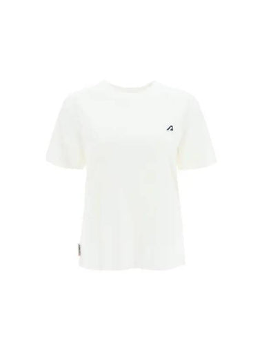 Iconic Logo Short Sleeve T-Shirt White - AUTRY - BALAAN 1