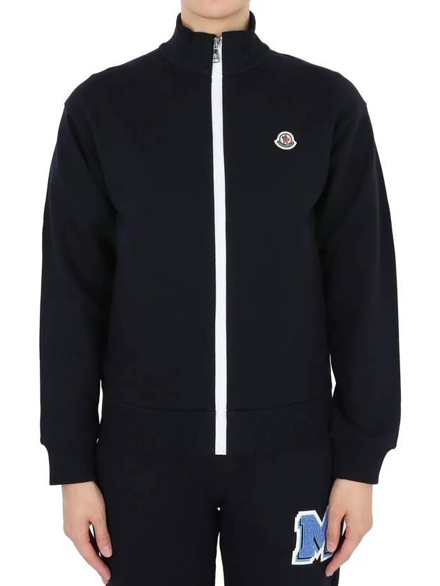 Kids Logo Patch Zip up Jacket Navy 8G00019 809AG 778 12 14A Adults can wear - MONCLER - BALAAN 3