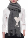 Muffler Scarf USF422AW0054 061 DARK GRAY - AMI - BALAAN 4