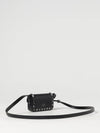 Rockstud Mini Leather Shoulder Bag Black - VALENTINO - BALAAN 3