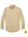 Classic Fit Garment Dyed Oxford Long Sleeves Shirt Beige - POLO RALPH LAUREN - BALAAN 2