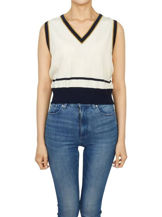 Women's Knit Vest Ivory - GUCCI - BALAAN 2