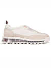 Women Vitello Calf Tech Runner Clear Sole Low Top Sneakers White - THOM BROWNE - BALAAN 2