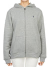 Women s Logo Hooded Zip Up Jacket Gray - POLO RALPH LAUREN - BALAAN 2