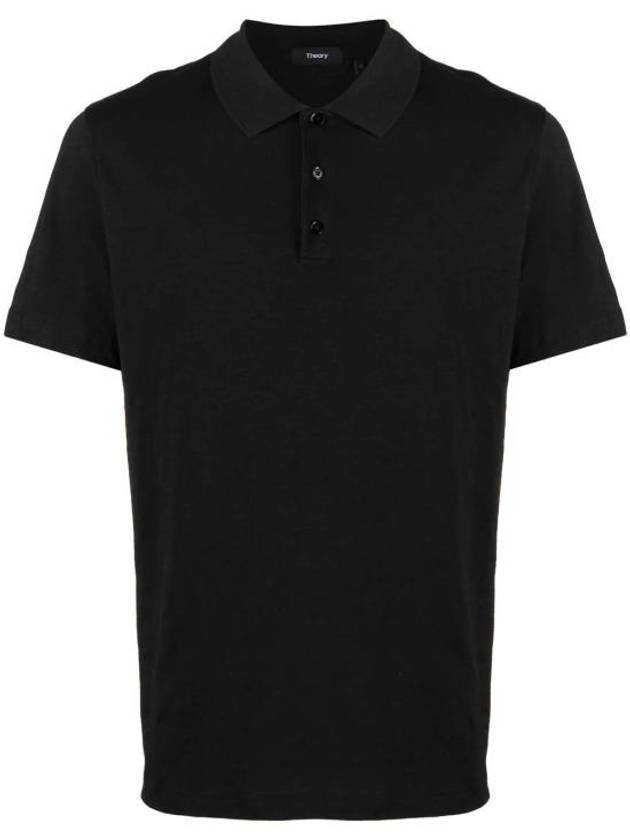 Bronn Cotton Short Sleeve Polo Shirt Black - THEORY - BALAAN 2