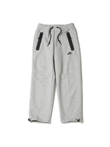 Tech Fleece Fleece Track Pants Dark Grey Heather Black - NIKE - BALAAN 1