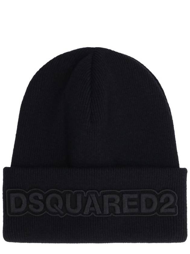 logo embroidery beanie black - DSQUARED2 - BALAAN 2