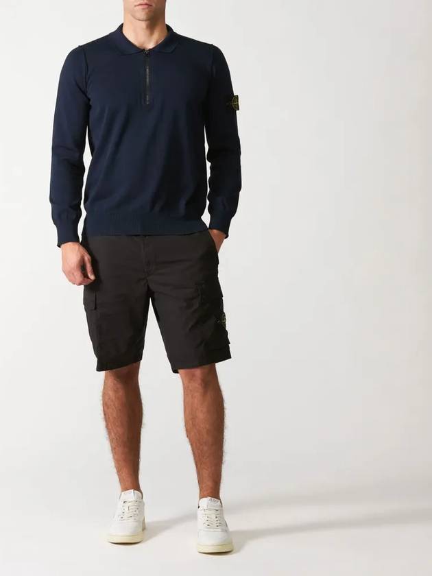 Light Stretch Cotton Bermuda Shorts Black - STONE ISLAND - BALAAN 3