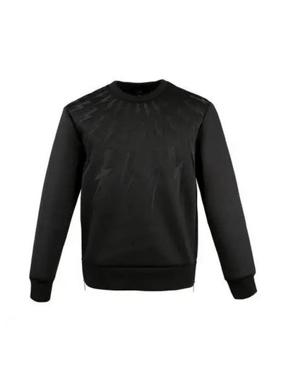 Men's Neoprene Thunder Sweatshirt Black - NEIL BARRETT - BALAAN 2